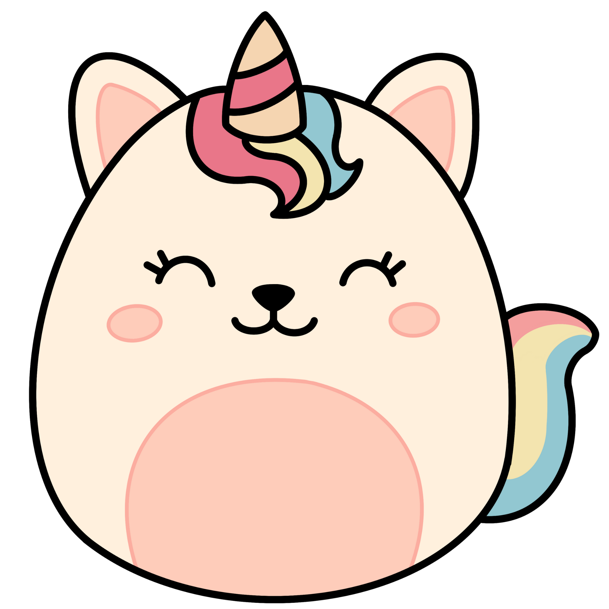 Caticorn Kawaii Plushie Cross-Stitch Pattern